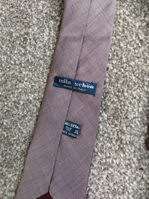 Mila schon tie purple and navy - Garmentsplace