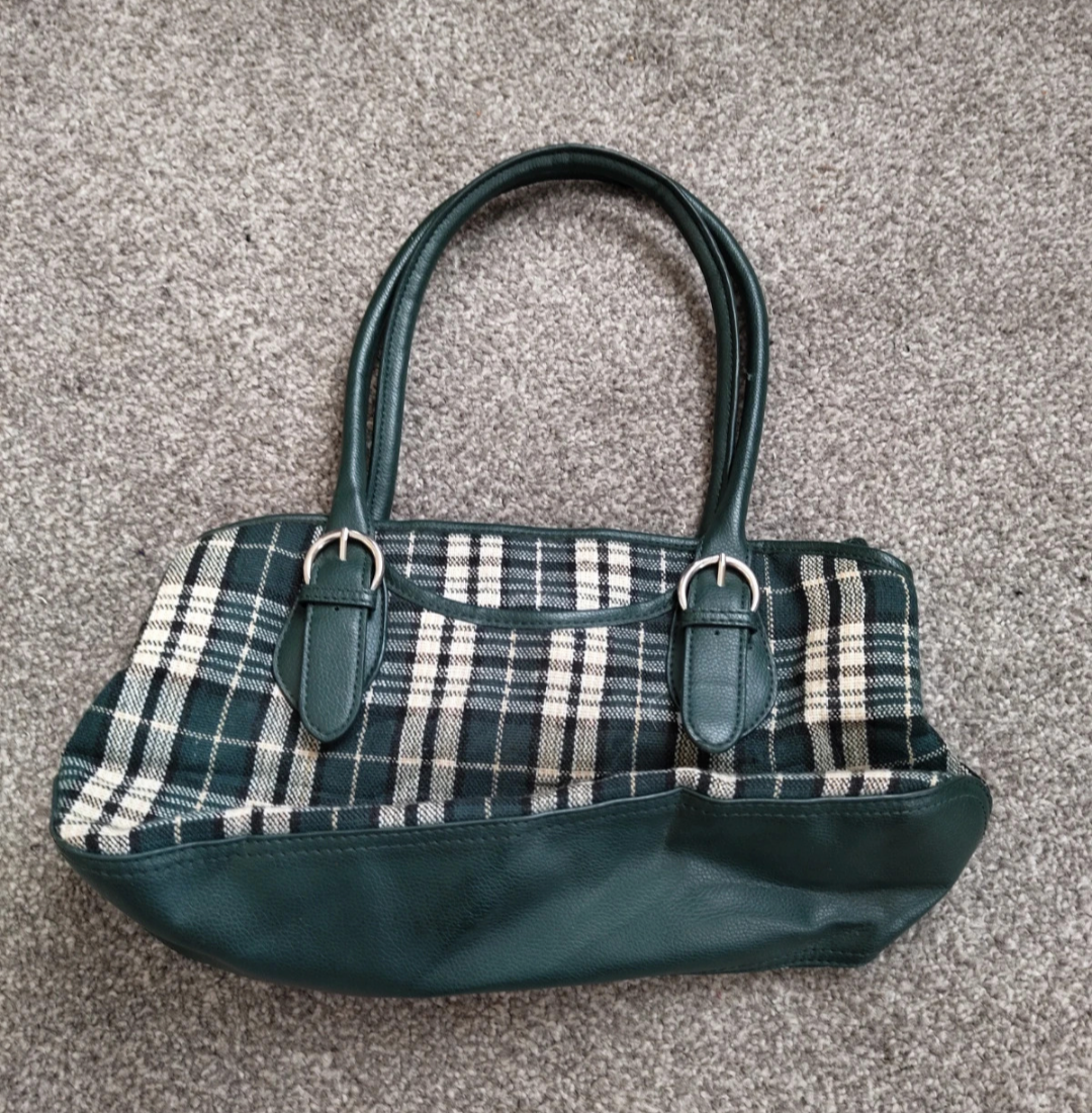 Croft and barrow handbag green and white - Garmentsplace