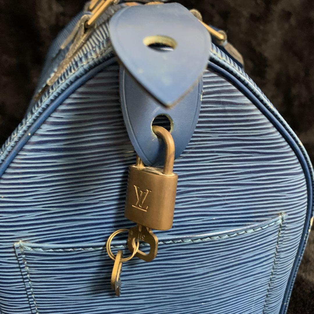 Louis Vuitton epi leather holdall bag blue - Garmentsplace